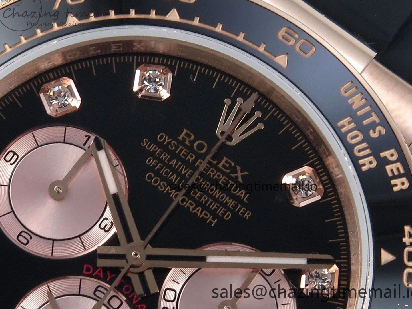 MiroTime 0516 Daytona 126515 QF 1:1 Best Edition Black RG Diamonds Dial on Oysterflex Strap SH4131 V Sophisticated 701